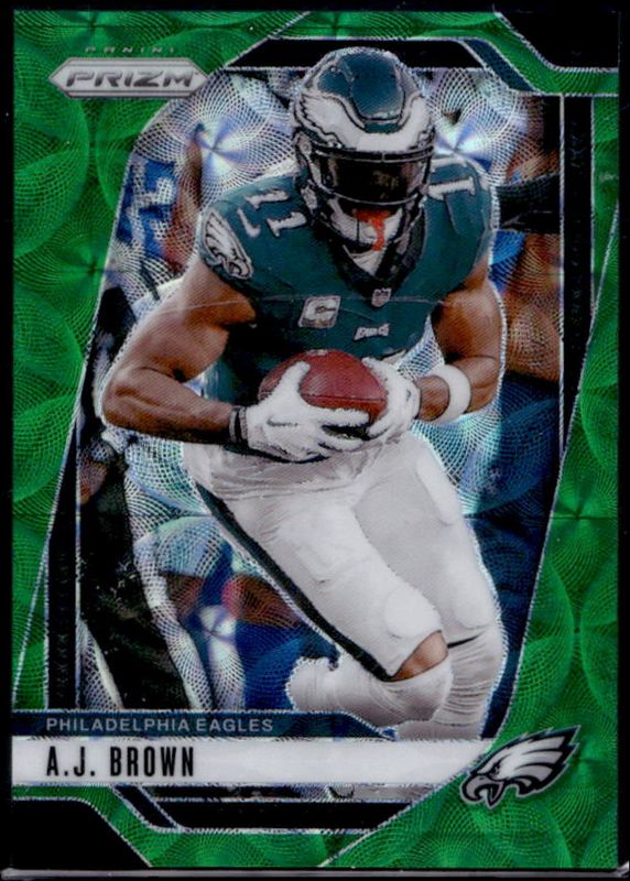 AJ Brown 2024 Prizm #233 Green Scope /75 RAW