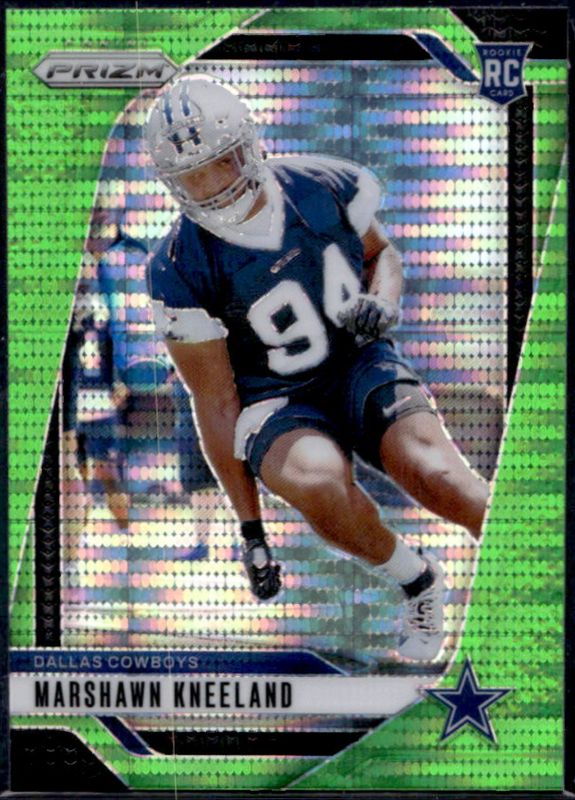 Marshawn Kneeland 2024 Prizm #373 Neon Green Pulsar Rookie RAW