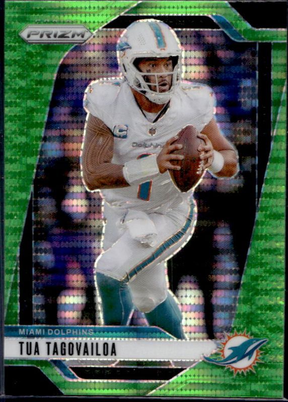 Tua Tagovailoa 2024 Prizm #175 Neon Green Pulsar RAW