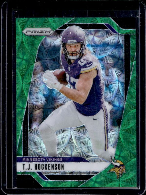TJ Hockenson 2024 Prizm #188 Green Scope /75 RAW