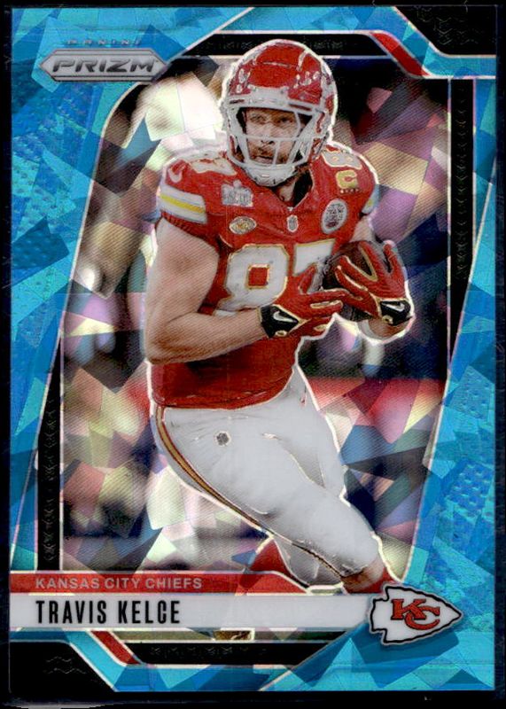 Travis Kelce 2024 Prizm #140 Blue Ice /99 RAW