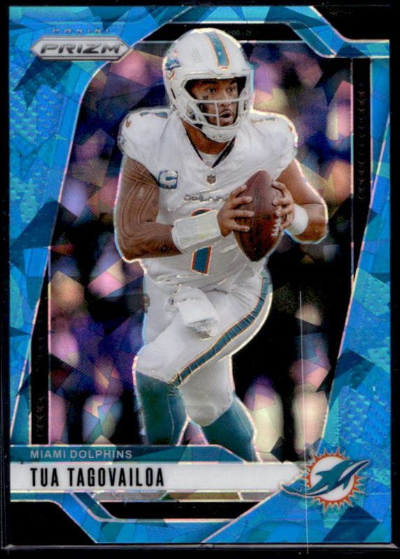 Tua Tagovailoa 2024 Prizm #175 Blue Ice /99 RAW
