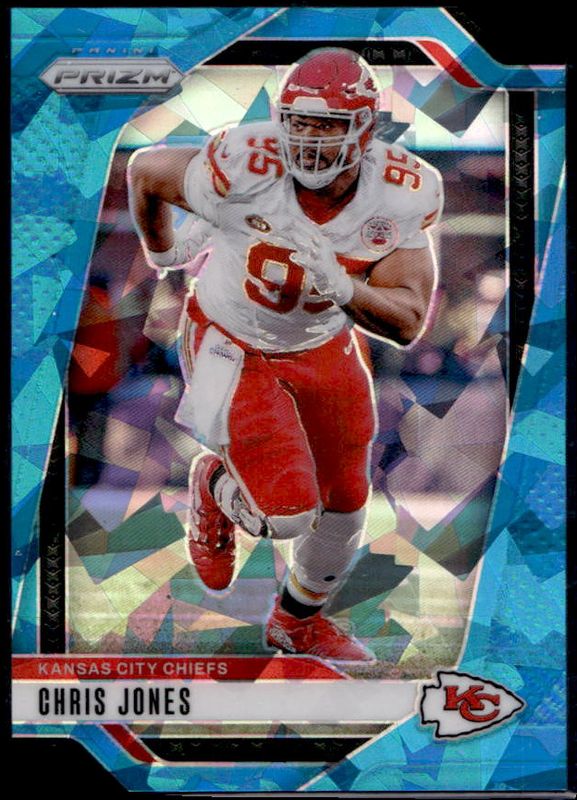 Chris Jones 2024 Prizm #143 Blue Ice /99 RAW