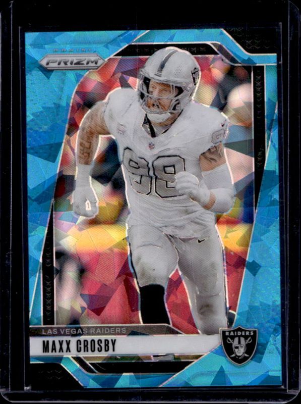 Maxx Crosby 2024 Prizm #152 Blue Ice /99 RAW