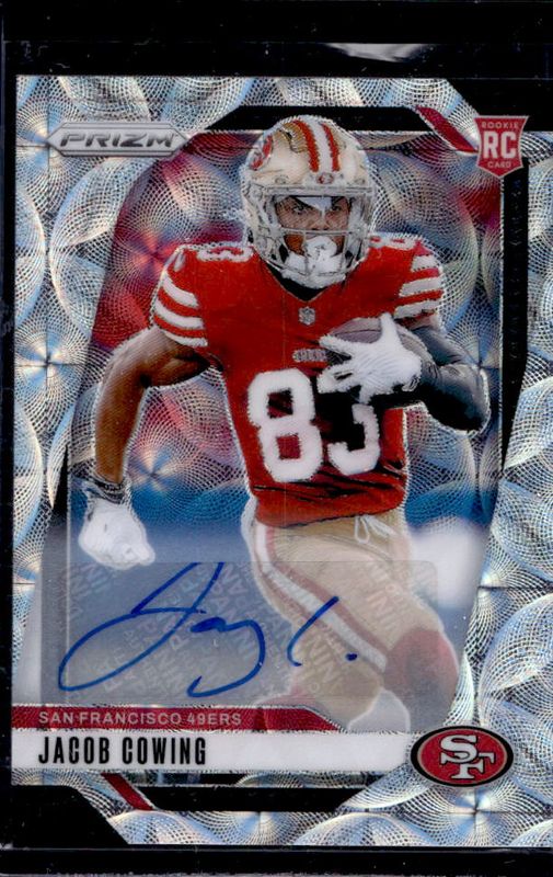 Jacob Cowing 2024 Prizm #335 Base Autographs - Choice /100 Rookie RAW