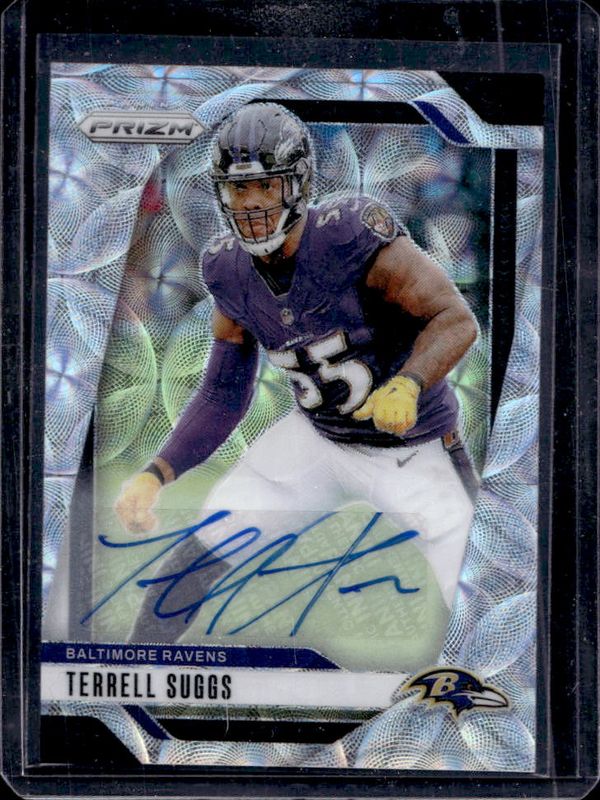 Terrell Suggs 2024 Prizm #26 Base Autographs - Choice /100 RAW