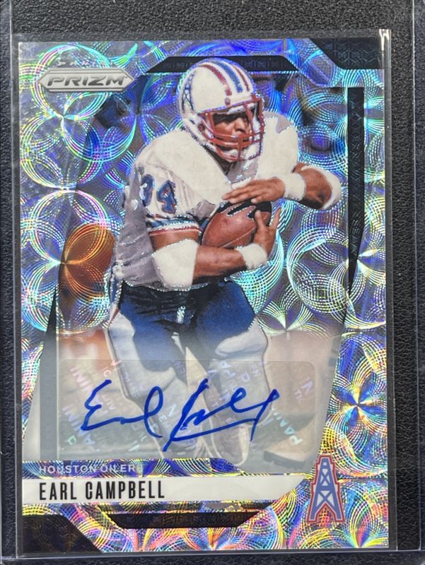 Earl Campbell 2024 Prizm #297 Base Autographs - Choice /100 RAW