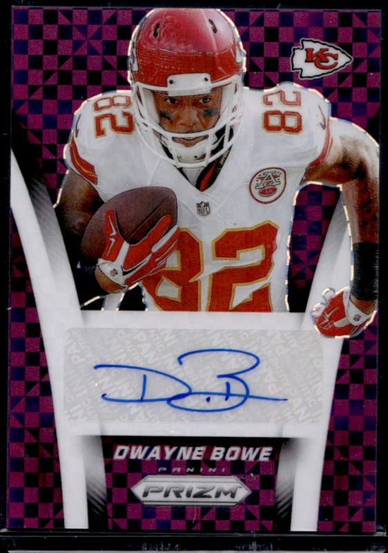 Dwayne Bowe 2024 Prizm #FBA-DBE Flashback Autographs - Purple Power /49 RAW