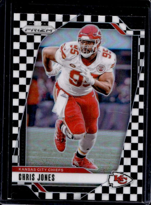 Chris Jones 2024 Prizm #143 Black & White Checker /(SSP) RAW