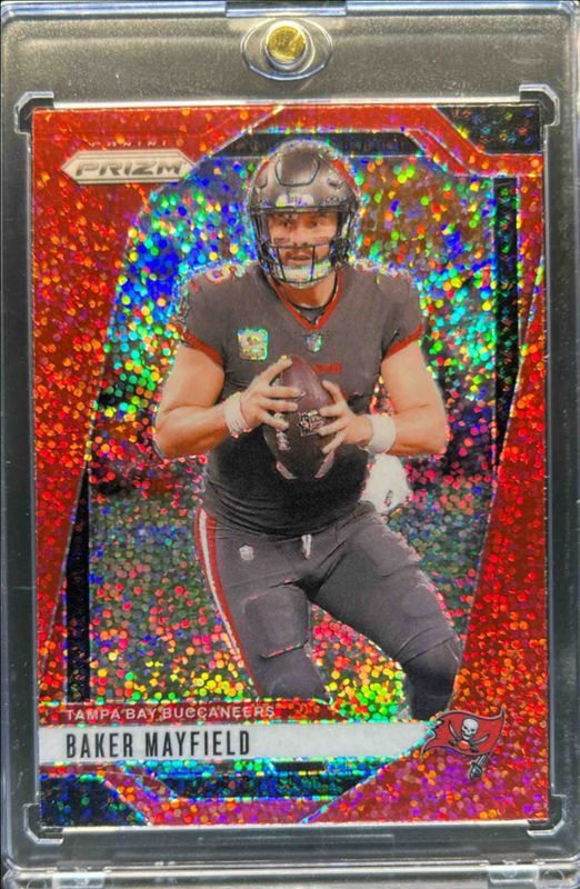 Baker Mayfield 2024 Prizm #268 Red Sparkle /(SSP) RAW