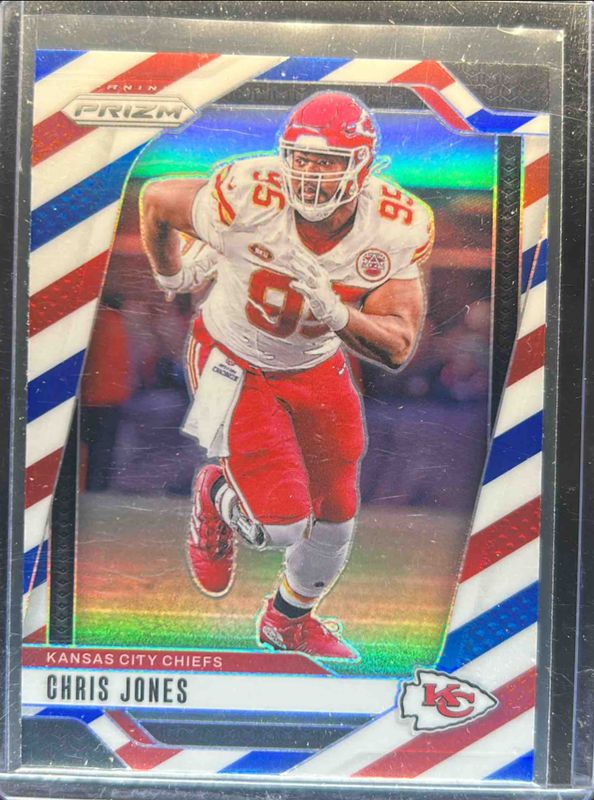 Chris Jones 2024 Prizm #143 Red White Blue RAW