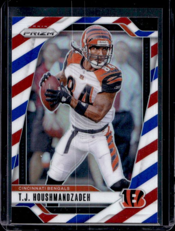 TJ Houshmandzadeh 2024 Prizm #63 Red White Blue RAW