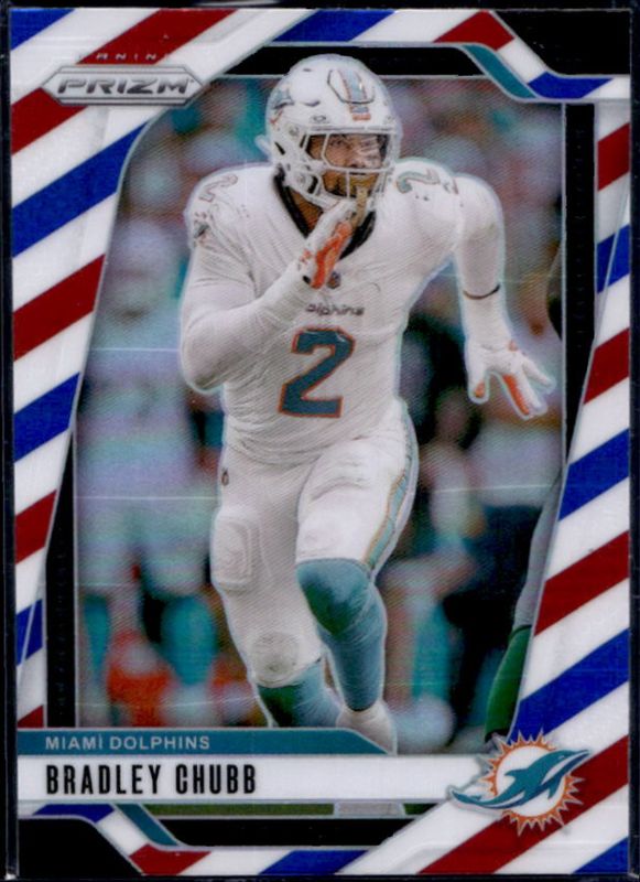 Bradley Chubb 2024 Prizm #181 Red White Blue RAW