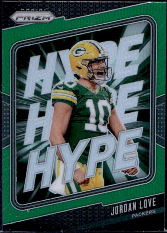 Jordan Love 2024 Prizm #2 Hype - Green RAW