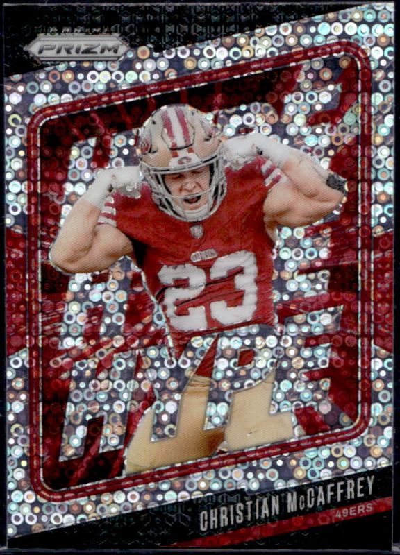 Christian McCaffrey 2024 Prizm #5 Hype - No Huddle RAW