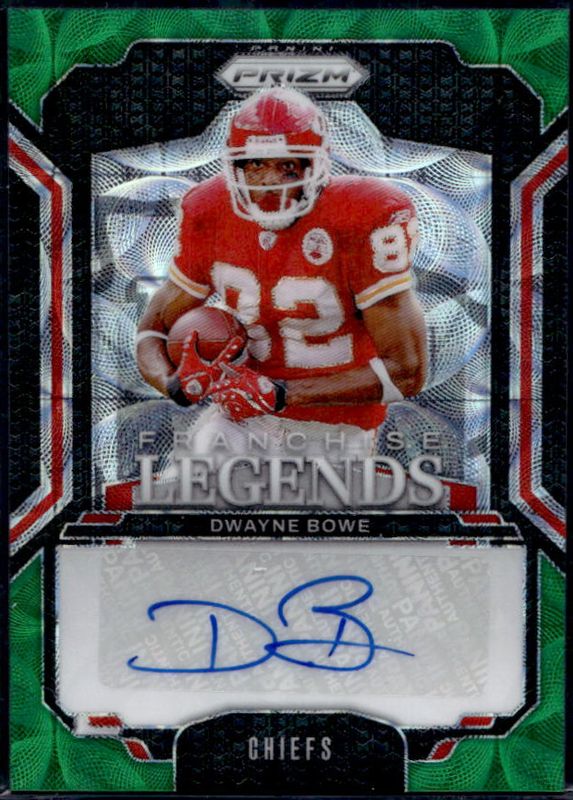 Dwayne Bowe 2024 Prizm #FL-DBE Franchise Legends - Green Scope /75 RAW