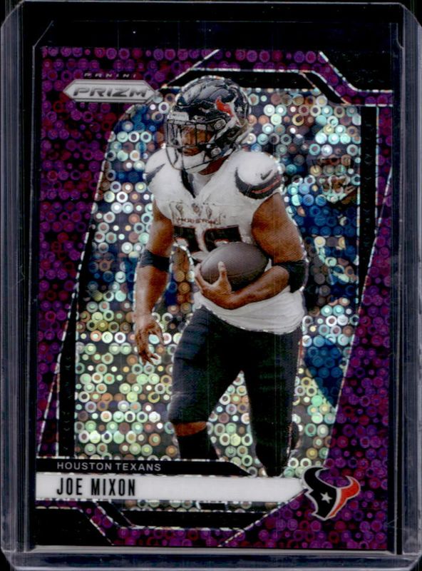 Joe Mixon 2024 Prizm #112 No Huddle Purple /49 RAW