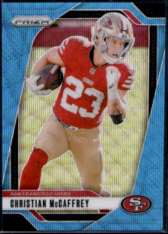 Christian McCaffrey 2024 Prizm #250 Blue Wave /230 RAW