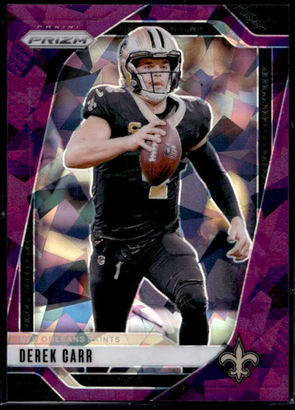 Derek Carr 2024 Prizm #203 Purple Ice /225 RAW