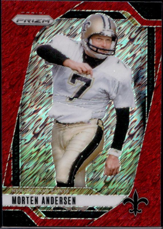 Morten Andersen 2024 Prizm #211 Red Shimmer /35 RAW