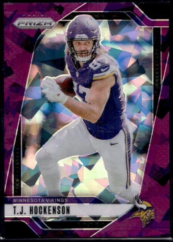 TJ Hockenson 2024 Prizm #188 Purple Ice /225 RAW