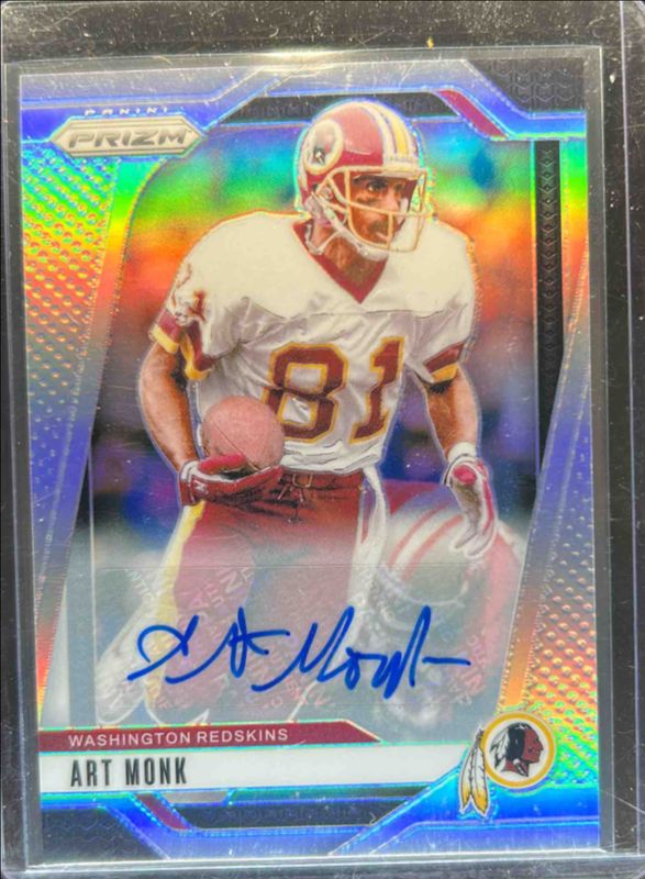Art Monk 2024 Prizm #294 Base Autographs - Silver RAW
