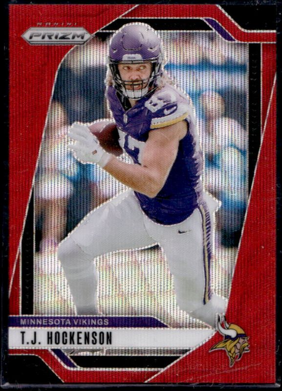 TJ Hockenson 2024 Prizm #188 Red Wave /149 RAW
