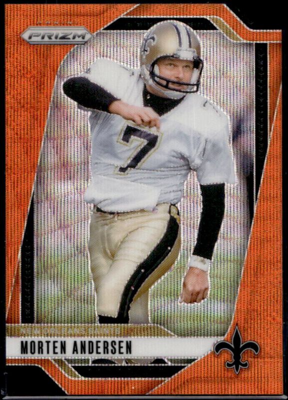 Morten Andersen 2024 Prizm #211 Orange Wave /60 RAW