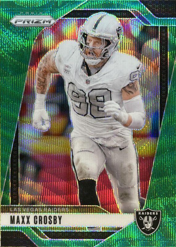 Maxx Crosby 2024 Prizm #152 Green Wave RAW