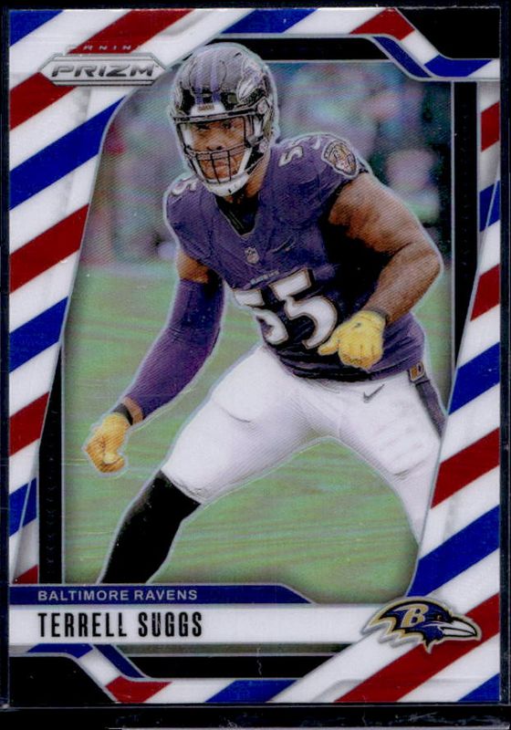 Terrell Suggs 2024 Prizm #26 Red White Blue RAW