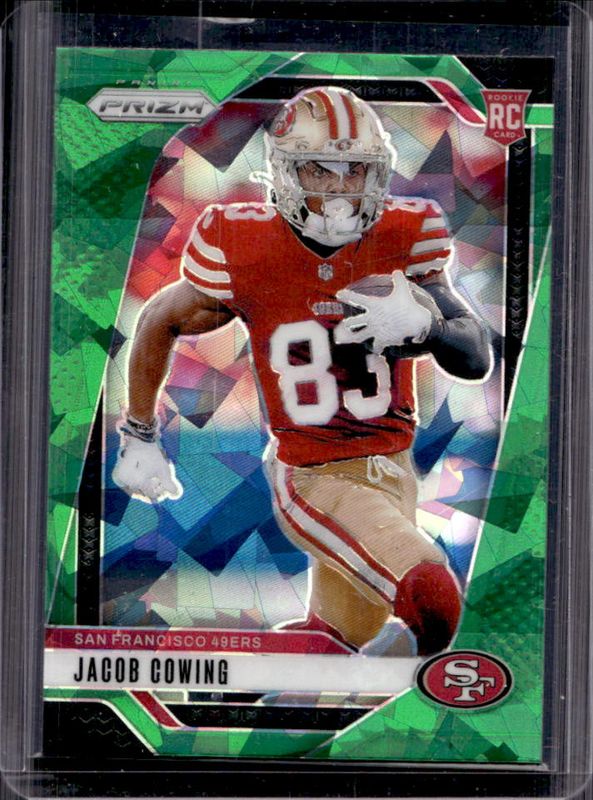 Jacob Cowing 2024 Prizm #335 Green Ice Rookie RAW