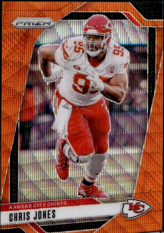 Chris Jones 2024 Prizm #143 Orange Wave /60 RAW