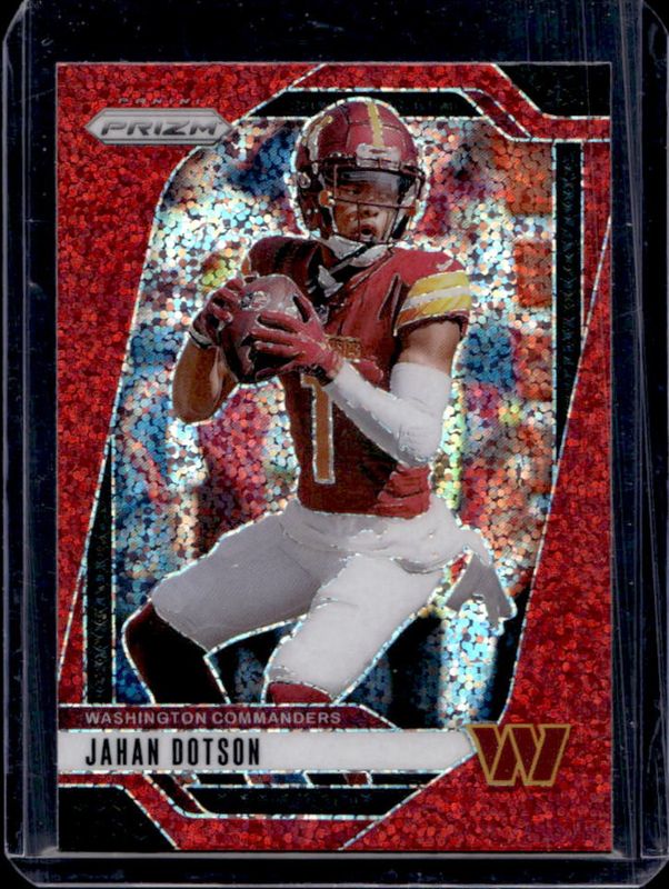 Jahan Dotson 2024 Prizm #290 Red Sparkle /(SSP) RAW