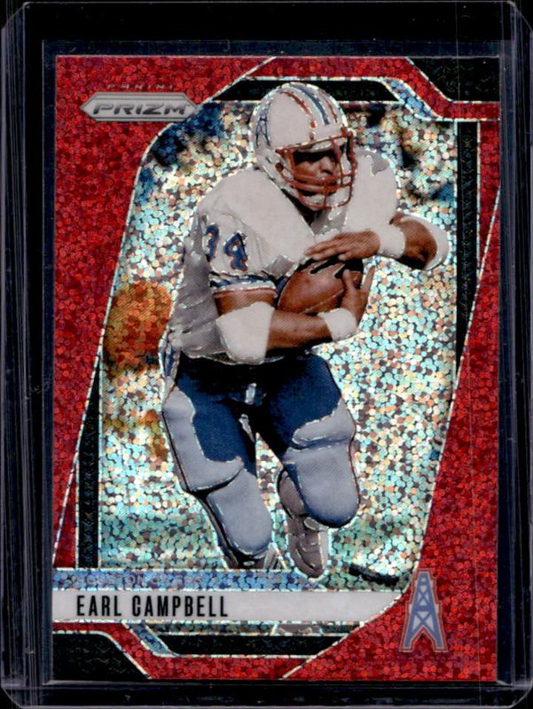Earl Campbell 2024 Prizm #297 Red Sparkle /(SSP) RAW