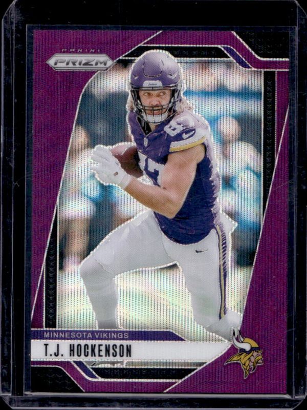 TJ Hockenson 2024 Prizm #188 Purple Wave /99 RAW