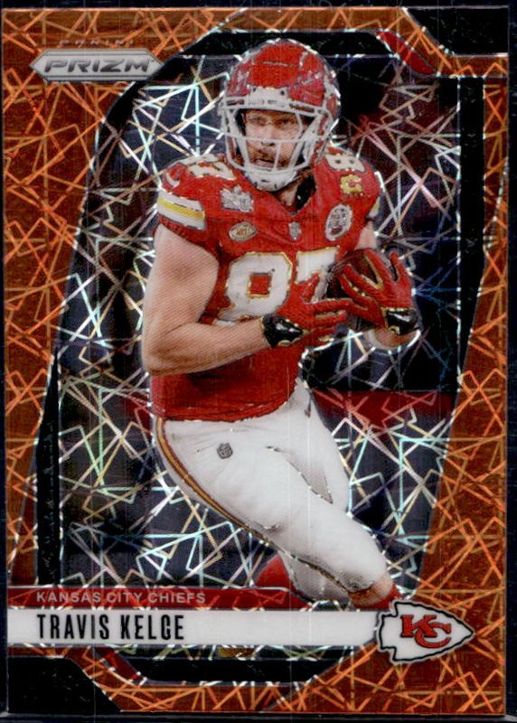 Travis Kelce 2024 Prizm #140 Lazer RAW