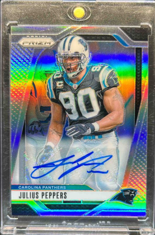 Julius Peppers 2024 Prizm #43 Base Autographs - Silver RAW