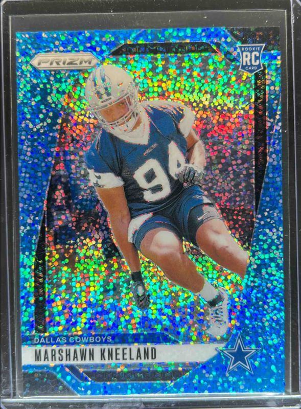 Marshawn Kneeland 2024 Prizm #373 Blue Sparkle /96 Rookie RAW