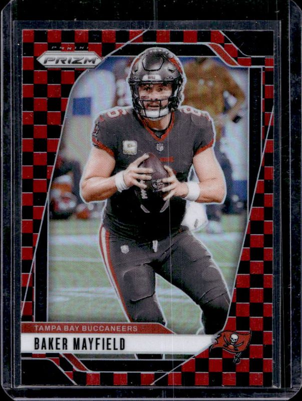 Baker Mayfield 2024 Prizm #268 Black & Red Checker /(SSP) RAW