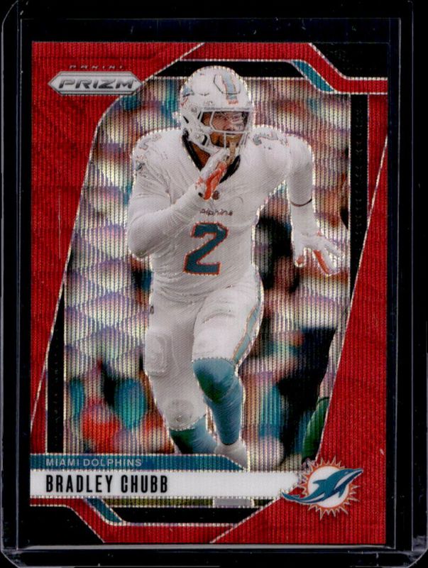 Bradley Chubb 2024 Prizm #181 Red Wave /149 RAW