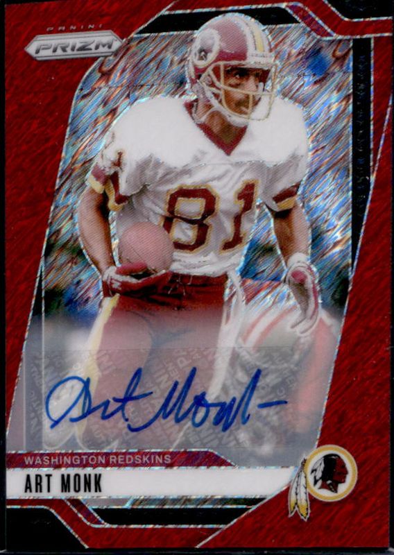Art Monk 2024 Prizm #294 Base Autographs - Red Shimmer /35 RAW