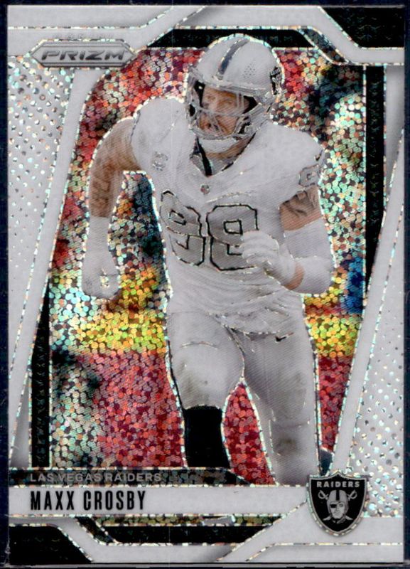 Maxx Crosby 2024 Prizm #152 White Sparkle /(SSP) RAW