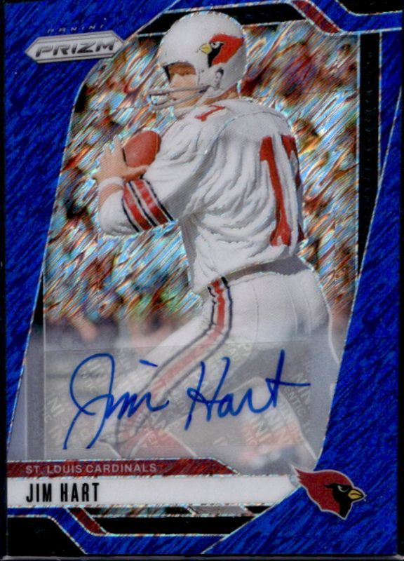 Jim Hart 2024 Prizm #9 Base Autographs - Blue Shimmer /25 RAW