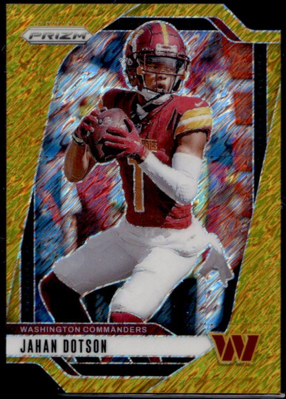 Jahan Dotson 2024 Prizm #290 Gold Shimmer /10 RAW