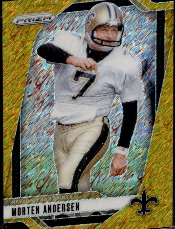 Morten Andersen 2024 Prizm #211 Gold Shimmer /10 RAW