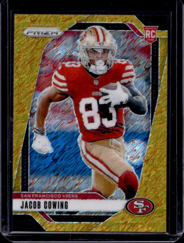 Jacob Cowing 2024 Prizm #335 Gold Shimmer /10 Rookie RAW