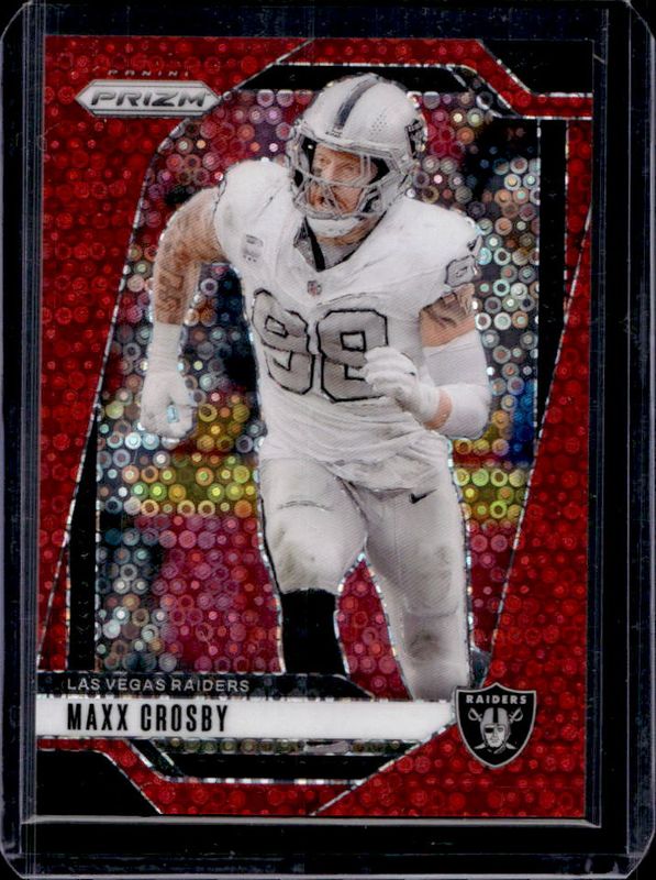 Maxx Crosby 2024 Prizm #152 No Huddle Red /75 RAW