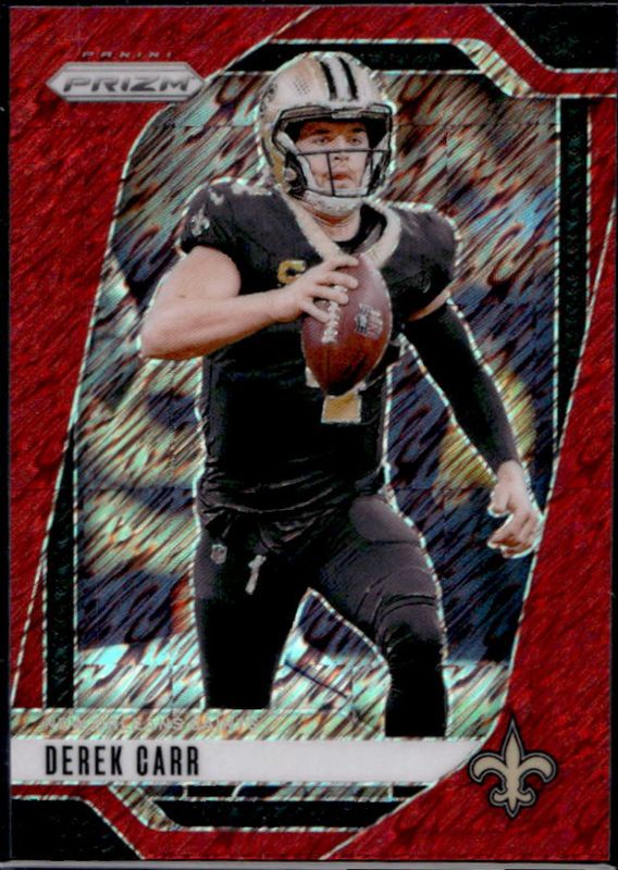 Derek Carr 2024 Prizm #203 Red Shimmer /35 RAW