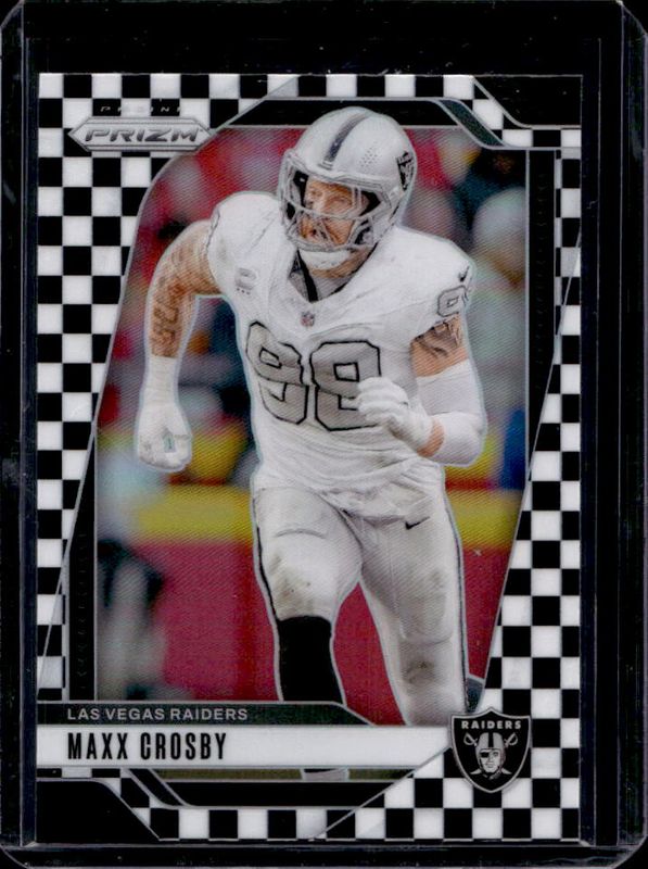 Maxx Crosby 2024 Prizm #152 Black & White Checker /(SSP) RAW