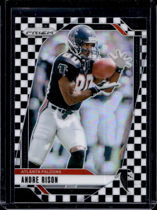 Andre Rison 2024 Prizm #16 Black & White Checker /(SSP) RAW